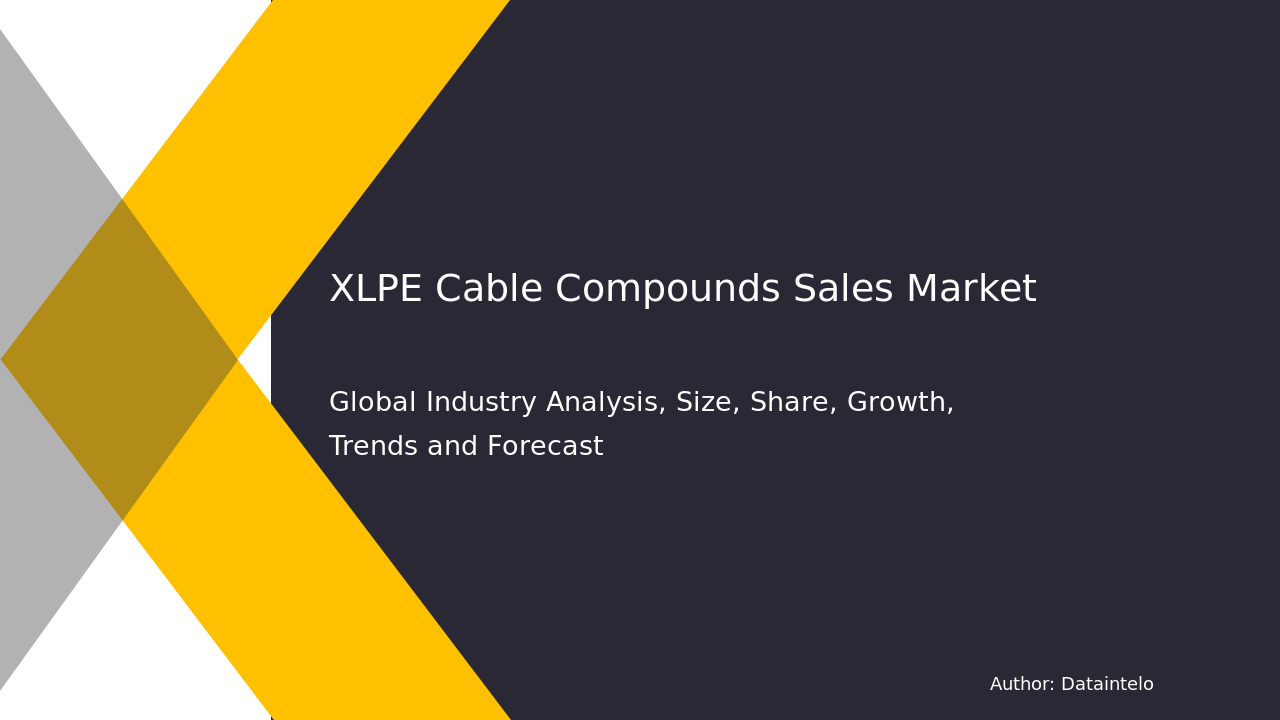 XLPE Cable Compounds Sales Market Research Report 2032
