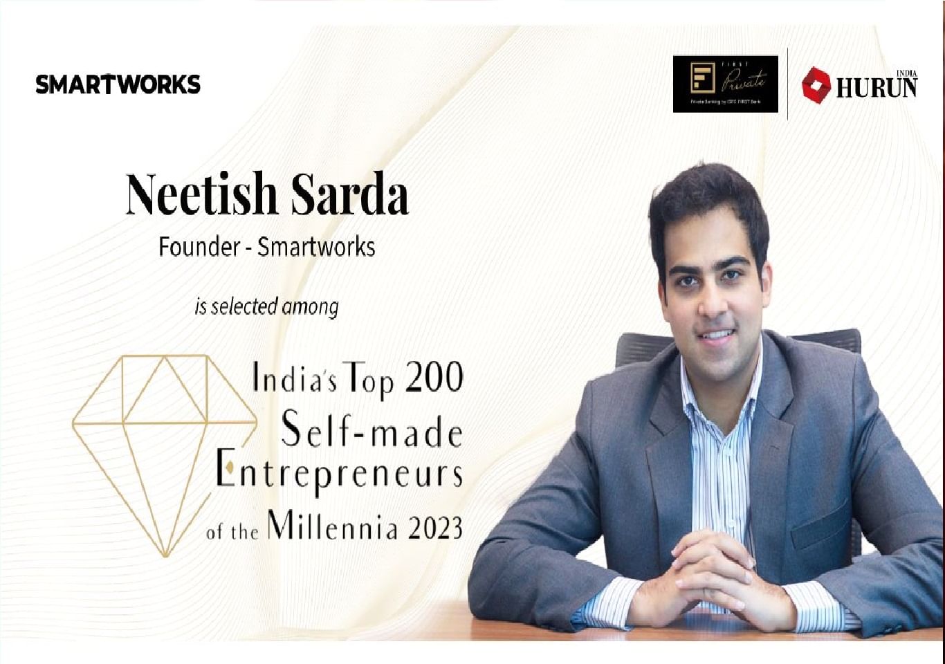 Smartworks’ Neetish Sarda among top youngest, self-made entrepreneurs in India: Report | Business News - News9live