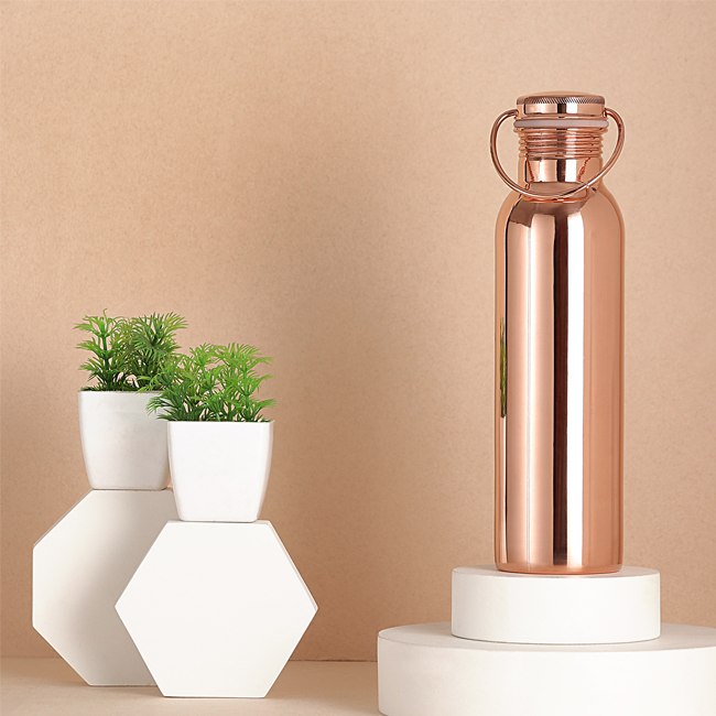 Hammered Copper Water Bottle-Elevate Hydration & Wellness