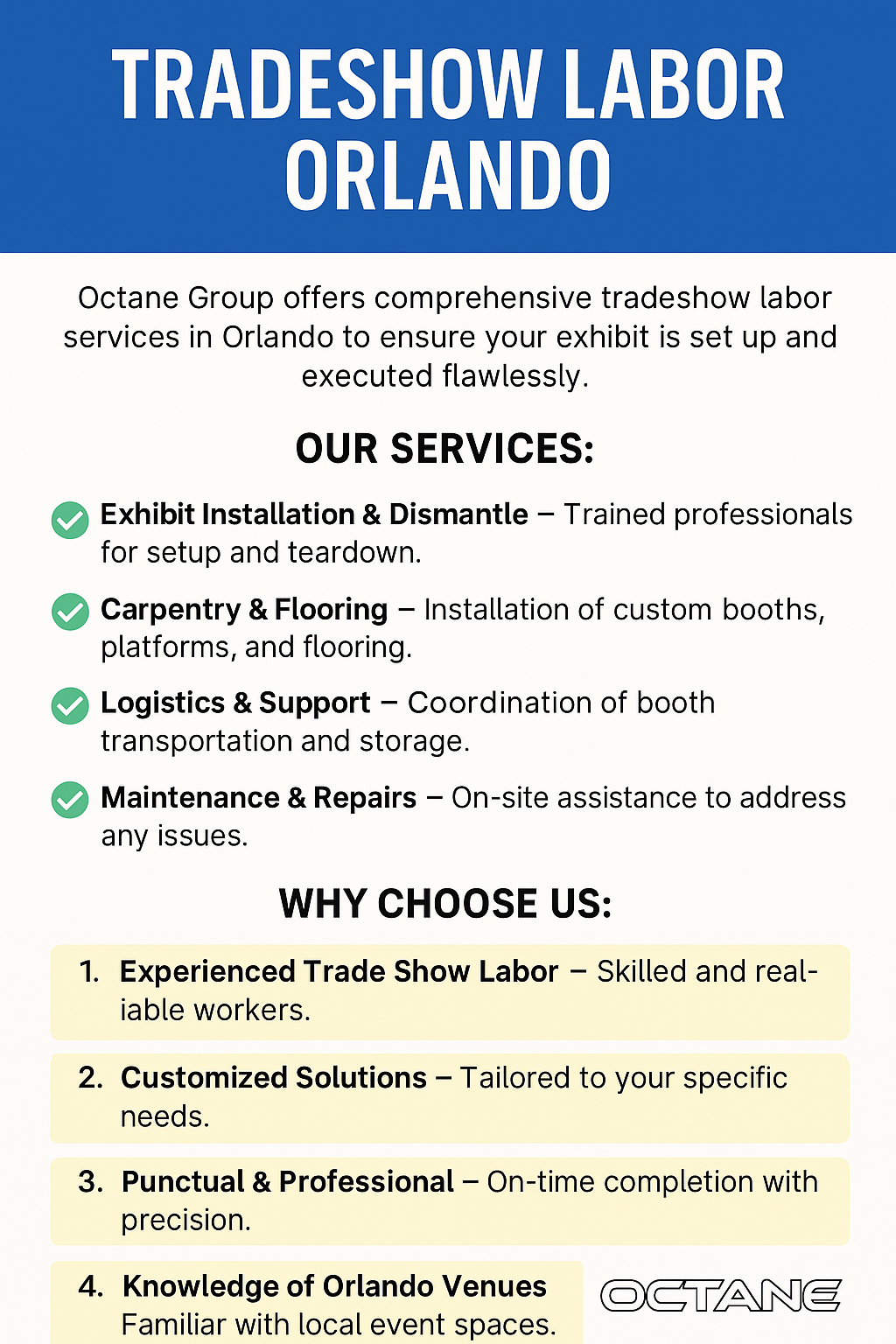 Expert Tradeshow Labor in Orlando