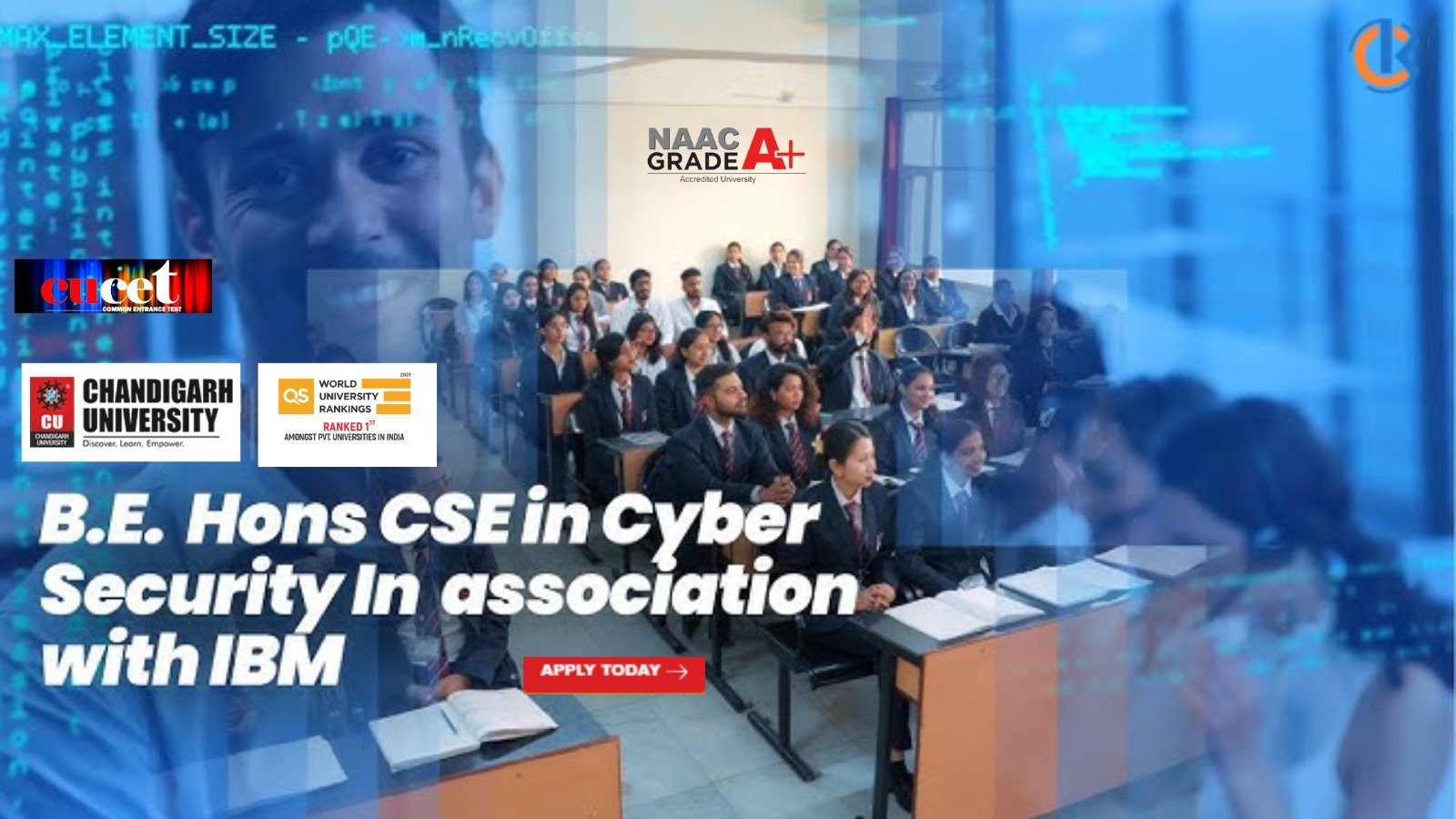Chandigarh University : BE Hons CSE In Cyber Security 2025
